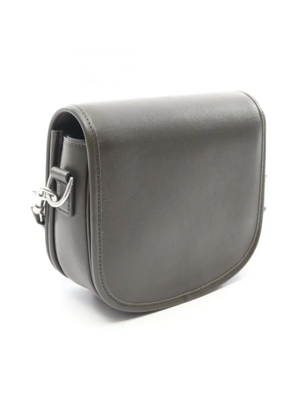 Celine Shoulder Bag Small Besace Strap Triomphe Olive Leather